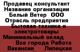 Продавец-консультант › Название организации ­ Белый Ветер, ООО › Отрасль предприятия ­ Бытовая техника и электротовары › Минимальный оклад ­ 20 000 - Все города Работа » Вакансии   . Липецкая обл.,Липецк г.